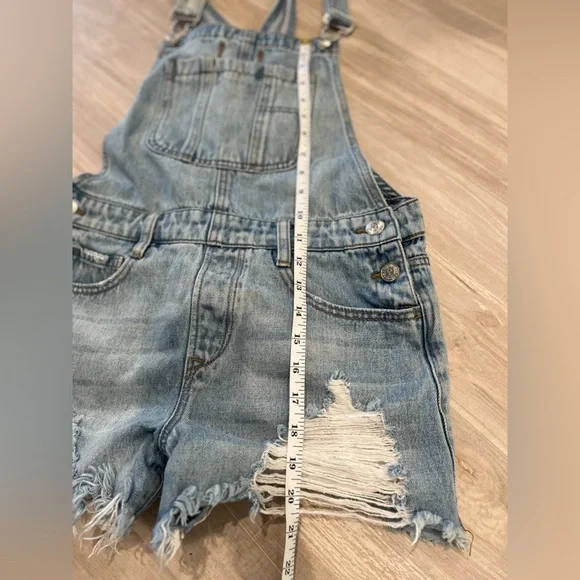 Insane Gene Jean Shorts Overalls Size Small - Picture 10 of 16